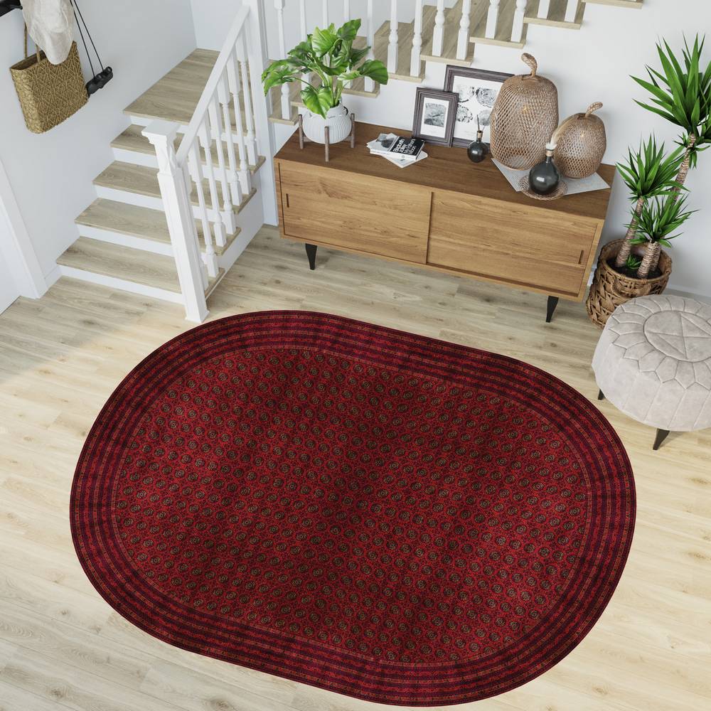 

Rovigo Home Washable Printed Carpet RGHM7222-HT645 80X150 красный