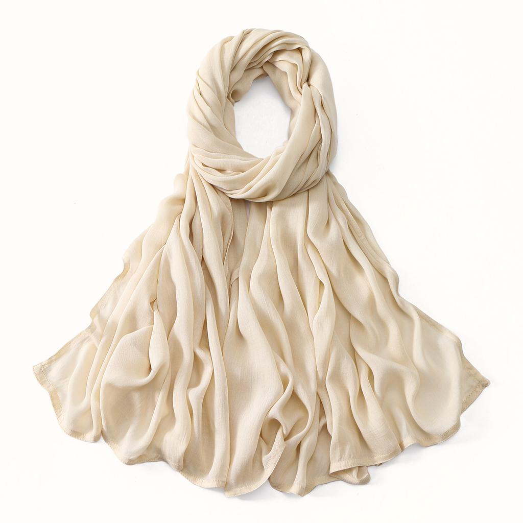 Muslim Hijabs For Women Scarf Thin Plain Shawls Femme Musulman Soft Viscose Rayon Headscarf Islamic Turban Headband 200X85Cm