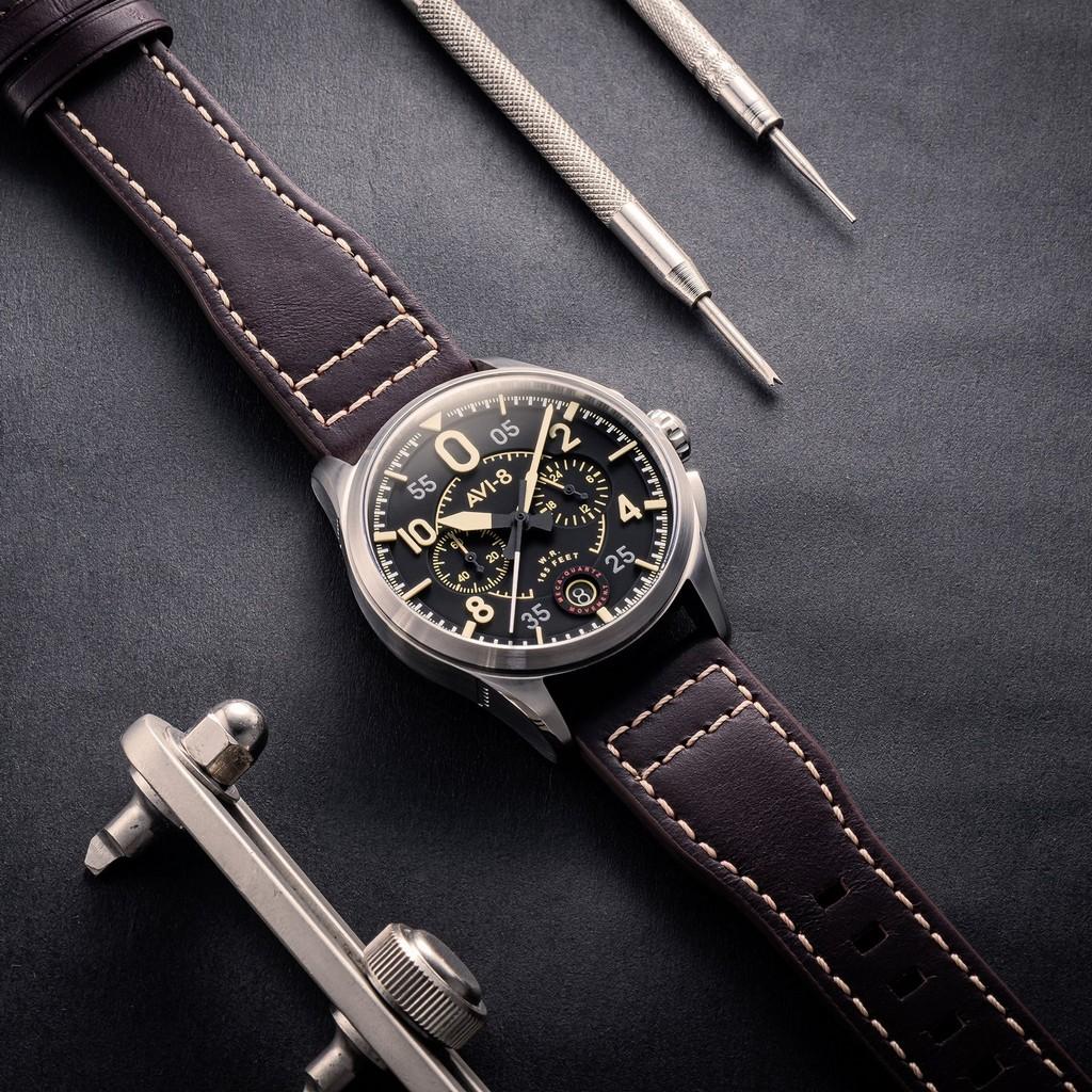 AVI-8 Spitfire Lock Midnight Oak Chronograph Quartz AV-4089-01 Orologio da uomo