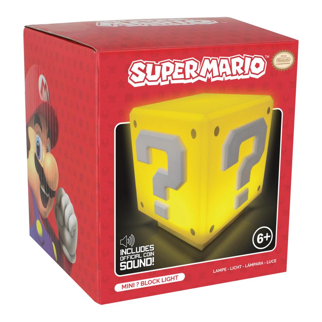 Super Mario Bros Mini Lampada LED Luminosa Blocco Domanda Luce d'Atmosfera