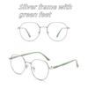 Pair of Student Glasses with Round Full Frame Metal Frame Elegant and Simple Fashionable for Commuting and Leisure