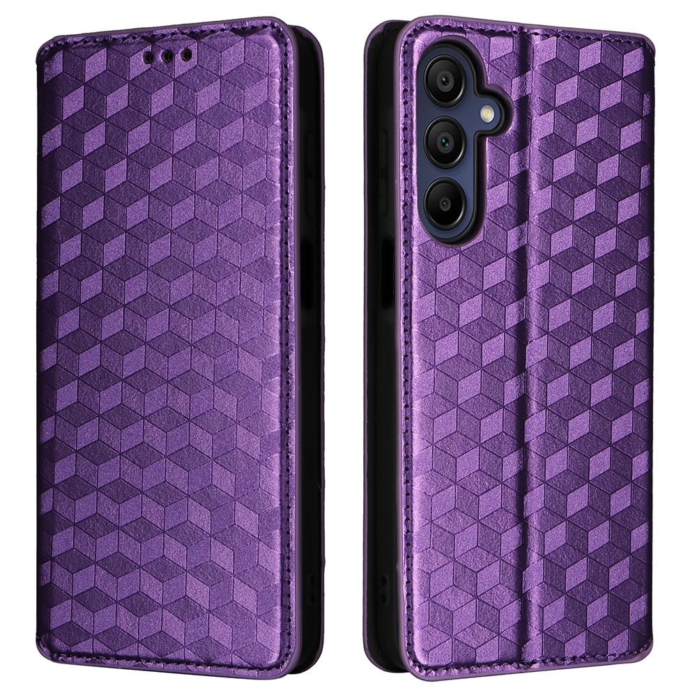 For Samsung Galaxy A16 5G/A16 4G Wallet Case Rhombus Imprinted Leather Phone Cover