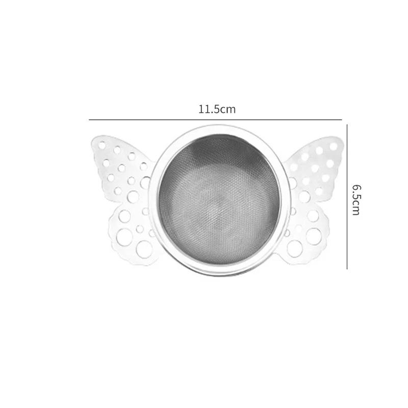 Double-layer Fine Mesh Tea Strainer Stainless Steel Filter Sieve Teaware Lace Tea Drain Useful Tea Infusers Kitchen Accessories