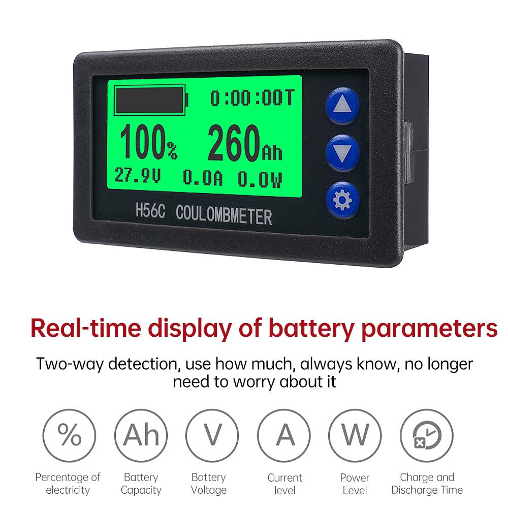 DC 111V 11A/11A/111A Battery Coulometer Professional Precision Digital Battery Capacity Tester for LiFePo Coulomb Counter Meter