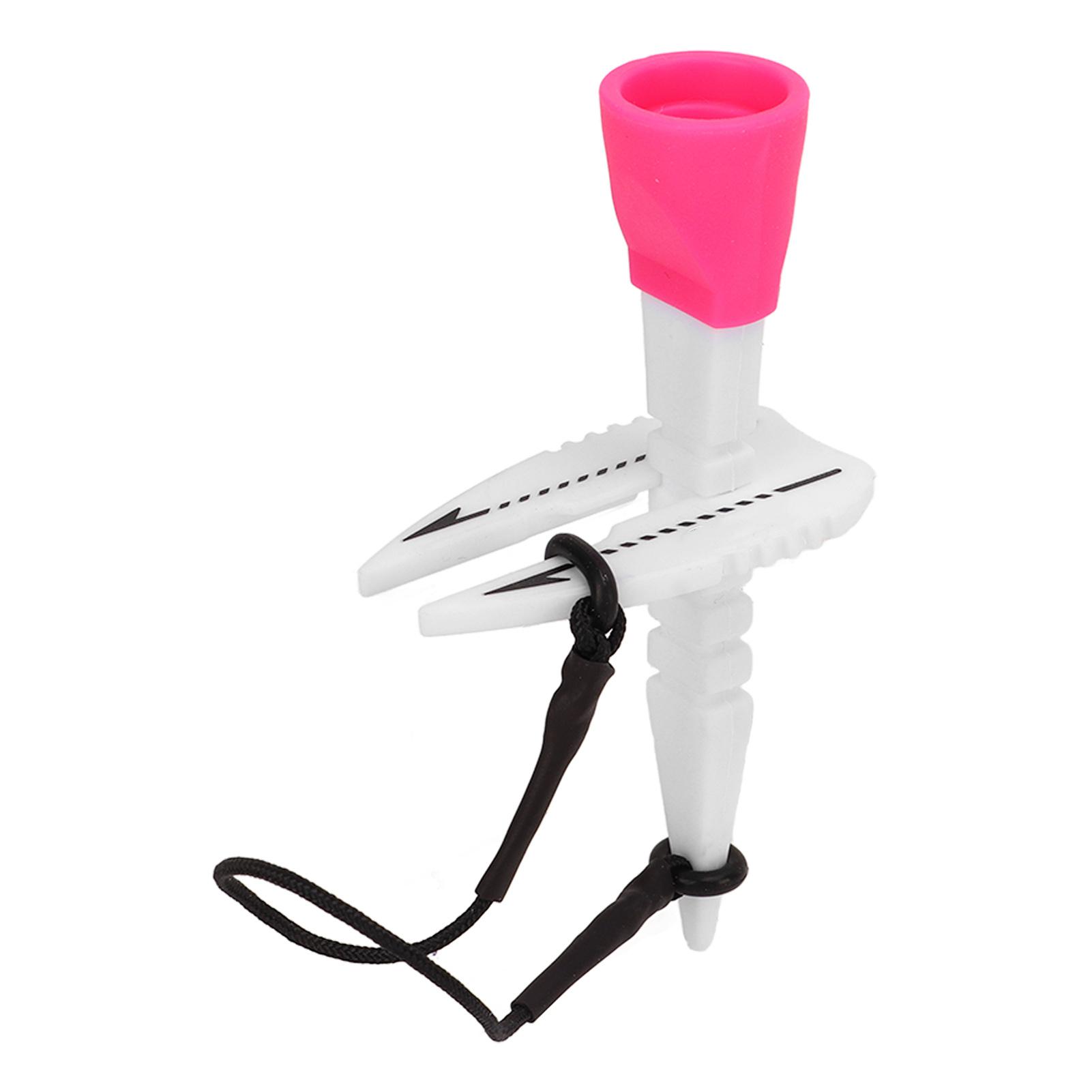 Golf Tees Plastic with Scale Anti Flying Rope Multifunction Golf Training Tee for Outdoor Golfer Golf Accessory