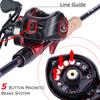 Kombinace rybářského prutu a navijáku 1,8 m/2,1 n Baitcasting Rybářský prut s 17+1 BB baitcasting navijákem pro cestovní rybaření