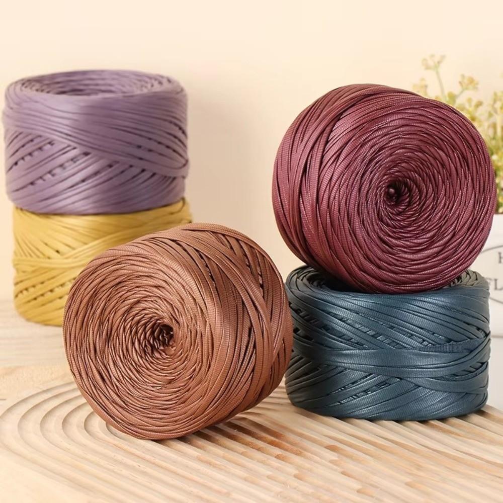 200g/Roll Faux Leather Material Knitting Yarn Nappa Matte Crocheting Thread Yarn  DIY Knitting