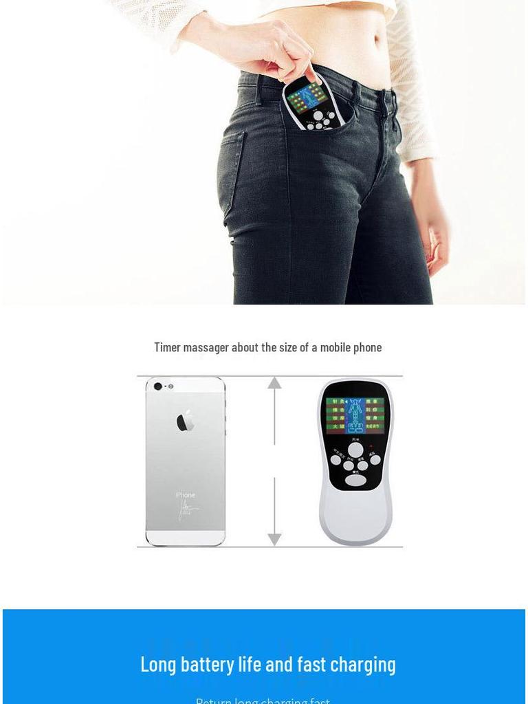 Low-Frequency Pulse Microcurrent Electrotherapy Massager for Full-Body Meridian Dredging and Physiotherapy