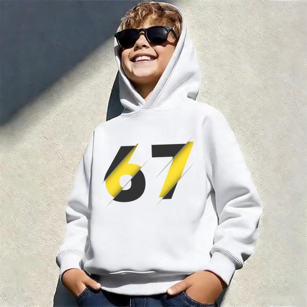 2026 Neuer Trend Lustiges 67 Kostüm Shirt Trendiger Weihnachten 67 Baum Gedruckter Hoodie Kinder Jungen Feiertags T-Shirt Kinder Weihnachten Oberteile
