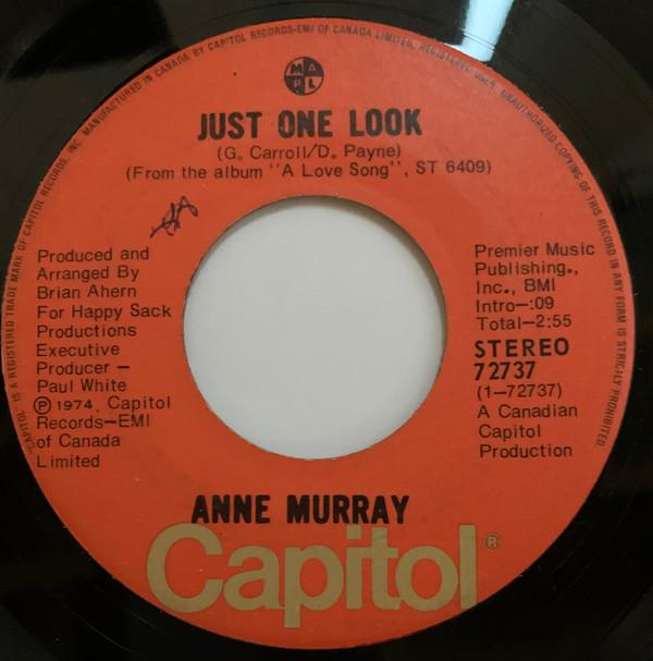 

7inch Record ANNE MURRAY - Just One Look / Son Of A Rotten Gam 72737 CAPITOL 1974 Canada Country/Folk Used
