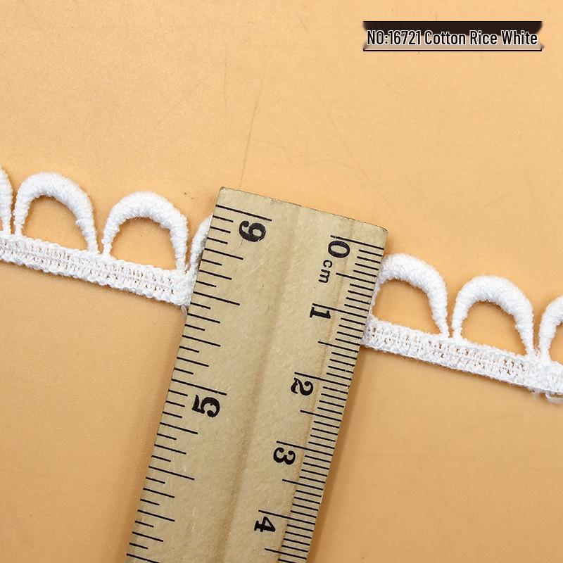 Water Soluble Lace Embroidery Collar - DIY Sewing Material Crescent Edge Cotton 