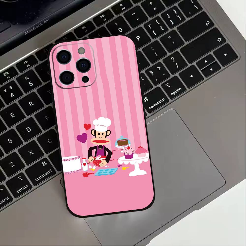 P-Paul F-Frank   Phone Case For iPhone 17,16,15,14,13,12,11 Plus,Pro Max,Soft Silicone Black Cover