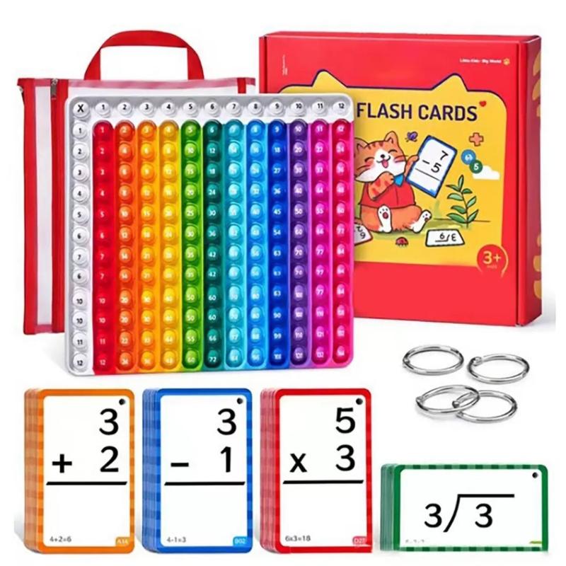 Educational Arithmetics Cards For Children Quality Paper Math Practice Flashcards Colorful Interactive Math Study Cards