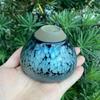 Tazza da tè Jian Zhan Tenmokus con Smalto a Macchie Blu Intenso, Tazze da Tè in Porcellana Fatta a Mano con Smalto Tenmoku, Tazza da Tè Kung Fu Jian Ware