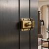 Metal Cabinet Fastener Lock with Receiver Plate for Drawer Fronts, Mounted Cupboard Hardware for Either Opening