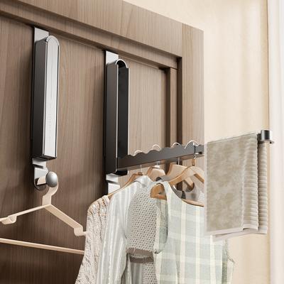 No Drilling Folding Clothes Drying Rack Towel Hooks Punch-Free Coat Rack Hat Wall Hanger Adhesive Wall Hooks Storage Hanging