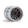 Metal Rear Wheel Hub Rims with 4Pcs Width Rubber Tires Kit for 1/14 Tamiya Remote Control Trailer Tractor Truck