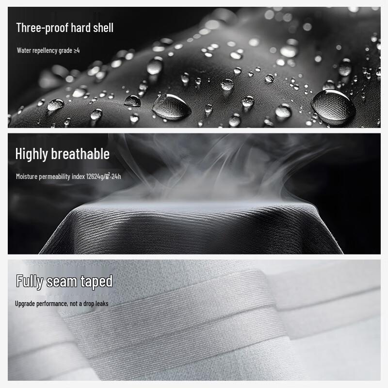 Navigare Men's Outdoor Waterproof Hooded Hardshell Jacket