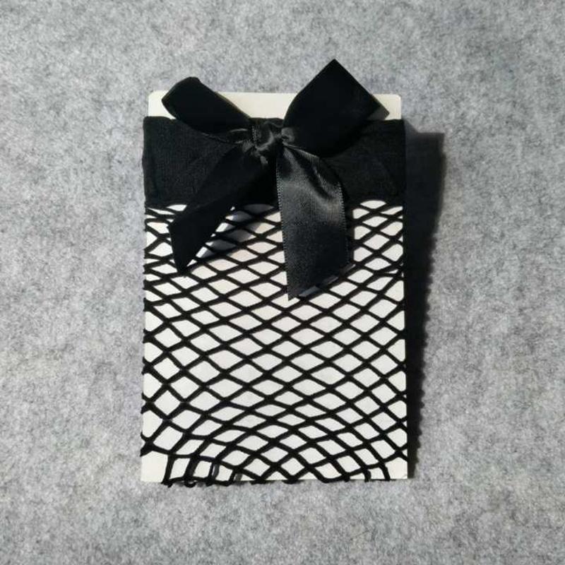 Women Mesh Nets Lace Bow Fishnet Thigh High Stockings Cosplay Over Knee Pantyhose Nightclub Elastic Long Socks