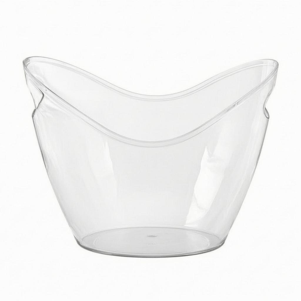 Ice Bucket Stable Flat Base, Clear Drink Bucket, Shatterproof, Beverage Tub, for