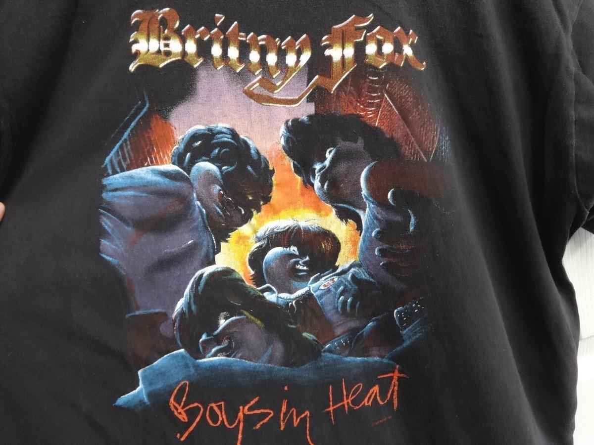 Vintage 1990 Britny Fox Band Boys In Heat Tour T-Shirt NZ279 FREE SHIPPING S