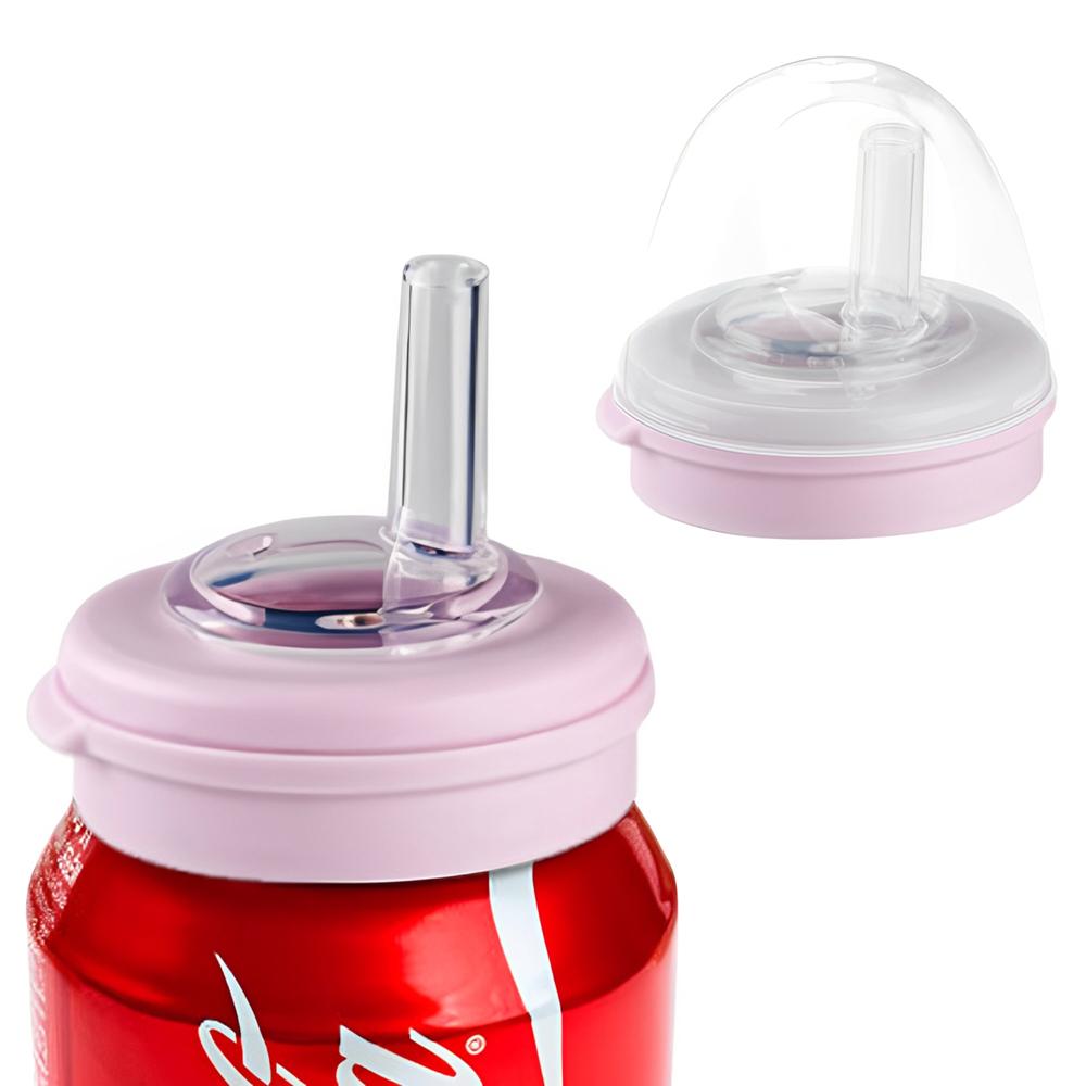 4 Colors Soda Can Lids Soda Straw Can Lid For Fits Standard Soda Cans Pop Can Lids Beer Seltzer Reusable Can Covers For Soda розовый