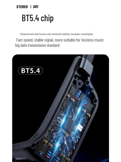 G01 Bone Conduction Wireless Headphones: Sweatproof, Open-Ear Design with Ultra-Long Battery for Running & Calls.