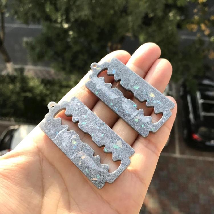 Irregular Blade Earring Ornament Mold Suitable for Keychain Pendant Making