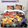 3-teiliges Bettbezug-Set (1 * Bettbezug + 2 * Kissenbezug, ohne Kern), Mighty Morphin Power Rangers Druck Weiches Ganzjahres-Bettwäscheset, Heim-Schlafzimmer-Dekoration