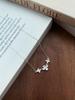 Sterling Silver Gardenia Flower Necklace for Women - Elegant Light Luxury Clavicle Chain with Fresh Floral Design.