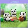 Adorable Resin Panda Figurines For Diy Miniature Garden Decor Cute Cartoon Style