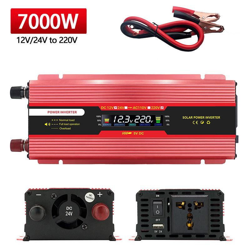4000W Digital Car Power Inverter 12V/24V to 110V/220V