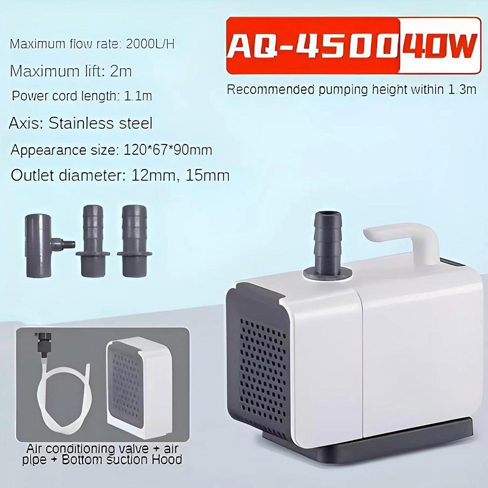 Multifunktionaler Mini-Fischaquariumfilter Leise Ultraleise Wasserfall-Filterbox Eingebauter Zirkulierender Reinwasserzyklus für Zuhause