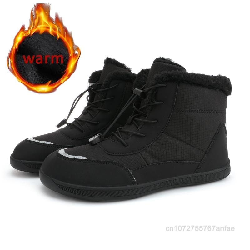 

Новые женские зимние ботинки, обувь с широким носком, женские сноубутсы, кроссовки для босиком, теплая обувь с мехом, уличная, противоскользящая, для треккинга, для пеших прогулок 42