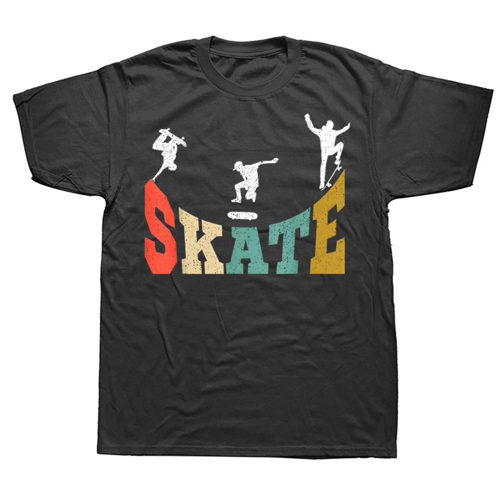 Funny Skater Skateboarder Retro Skateboard T Shirts Cotton Birthday Gifts Unisexs Clothing Fashion Casual Loose Oversized T Shirt