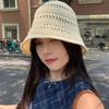 Women'S Crochet Knit Bucket Hat Lightweight Hollow Out Summer Sun Hat Breathable Beach Hat For Travel Outdoor Uv Protection