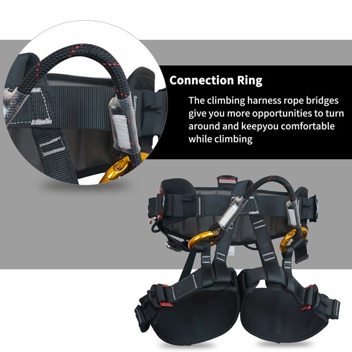 Bezpečnostní postroj - sob - lezecký úvazek - pohodlný - pevnost 22kN - certifikováno CE EN358 EN813