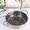 Stainless Steel Honeycomb Non-Stick Double-Handle Wok with Lid, Multi-Functional Home Frying, Stir-Frying, and Stewing Pot