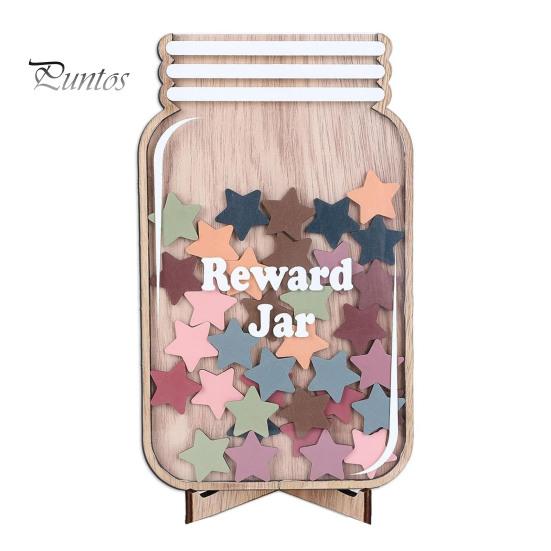 

Деревянная банка для поощрения детей. Поощрительная таблица для позитивного поведения с базовыми звездами и цветами. Инструменты управления системой поощрений для учеников. Домашний класс. Flower