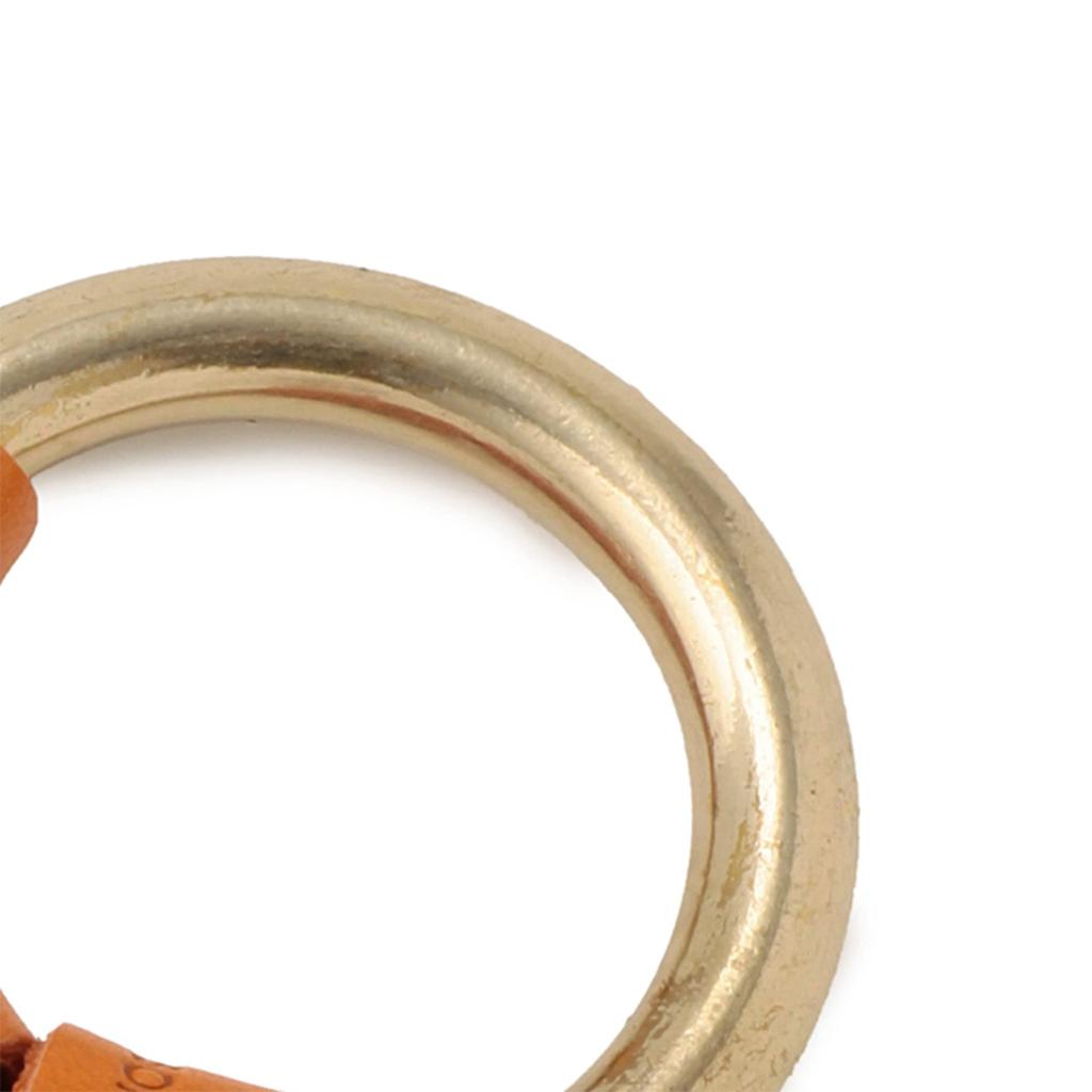 Keychain Key Ring Leather Genuine Leather Cowhide Unisex Orange [IL BISONTE] Women's Men's