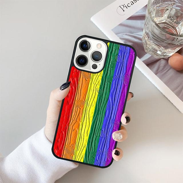 Gay Lesbian LGBT Rainbow Pride Phone Case Cover For iPhone 17 Air 15 16 Pro Max 14 13 12 11 Pro Max Plus Coque