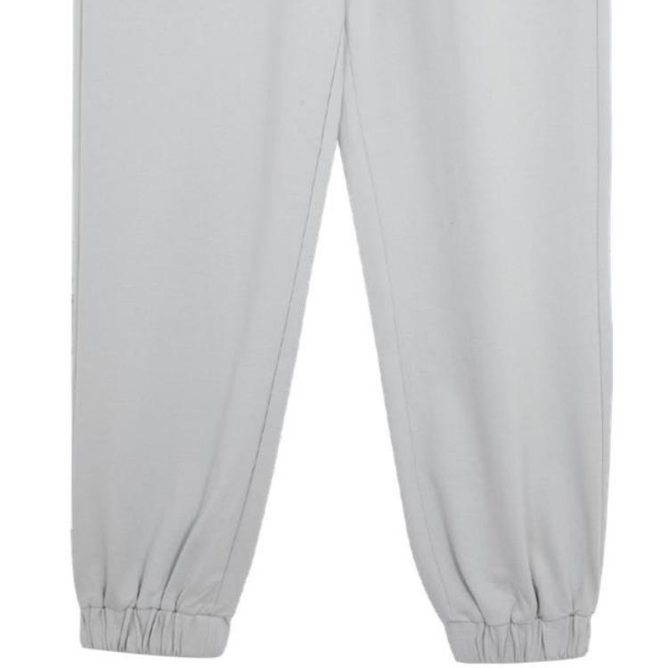 Puma CC Knit Pants Solid Color Embroidered Logo Drawstring Mid Waist Cuffed Casual Pants Unisex Pants Light-Gray 539625-09