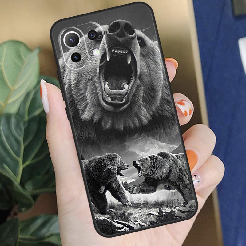 Cute Grizzly Bear Case For Xiaomi 15T 14T 13T Pro 14 15 Ultra 17 Pro Max POCO X7 F8 Pro X5 X6 F5 F6 F7 Coque