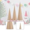 3Pcs Paper Mache Cones Open Bottom DIY Art Crafts Christmas Tree Decoration for Halloween Decorations Scrapbooking Decorating