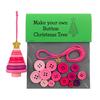 DIY Christmas Button Ornament Button Snowman Xmas Tree Decoration Kit Hanging Button Santa Claus Craft Set for Kids Adults Festive Home Decor