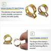 100Pcs 6-17mm Car Truck Spring Clips Spring Driven Water Pipe Fastener Air Tube Clamp  Metalworking