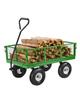 900 Lbs Steel Garden Cart On Wheels, Heavy Duty Pullable Garden Wagon Yard Cart