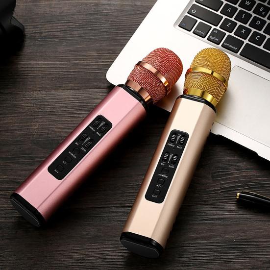 Microphone sans fil K6 Haute fidélité à réduction de bruit Sensible Compatible Bluetooth 5.0 Microphone à condensateur de karaoké pour spectacle en direct