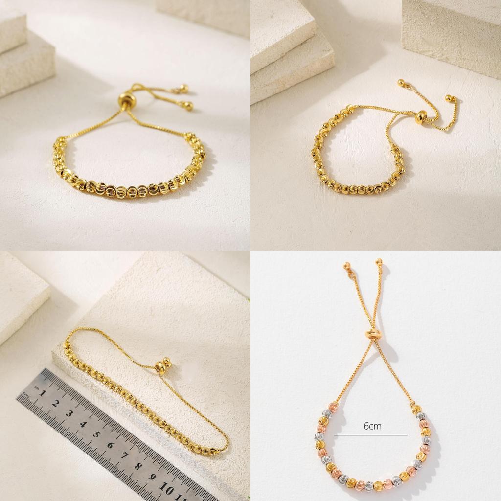 Modern Artistic Copper Alloy Charm Bracelet With Round Elements For Female Travel Gift