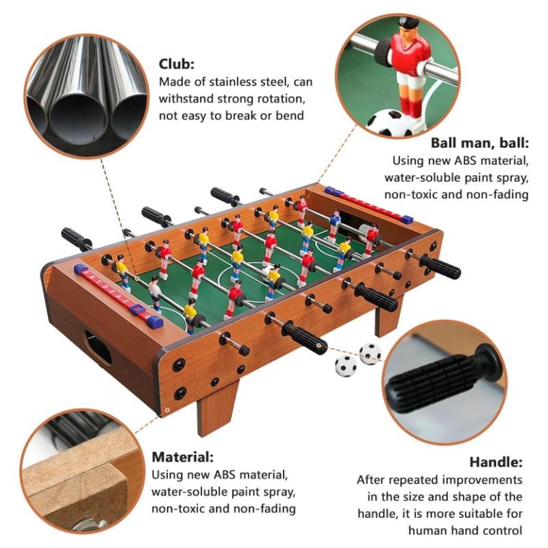 Mini Wooden Table Football Game Soccer Toy Kids Childrens Portable Foldable Indoor Outdoor Camping Party Games Birthday Gift